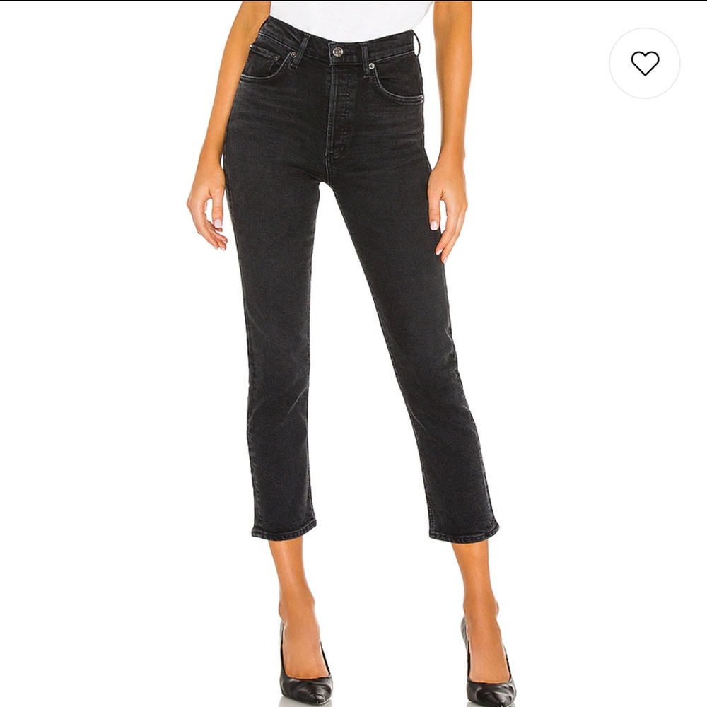 agolde riley high-rise straight crop
